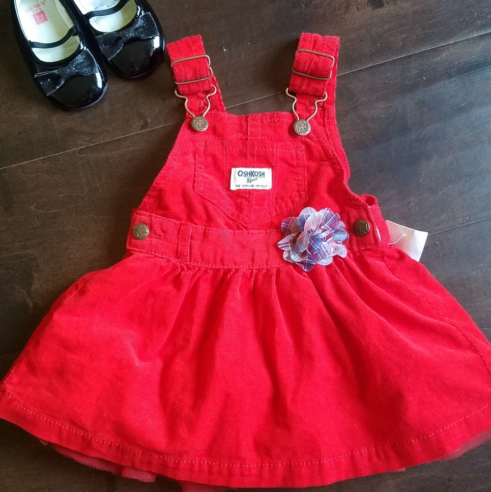 OshKosh B'gosh Baby Girl Red Cordury Dress